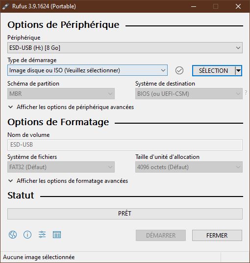 Créer une clé USB bootable pour installer Windows 10